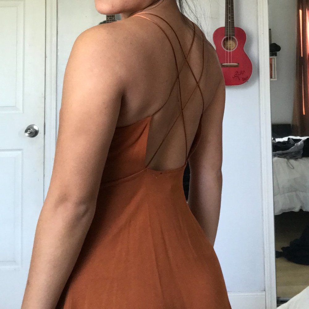 Crisscross Back Mini Dress